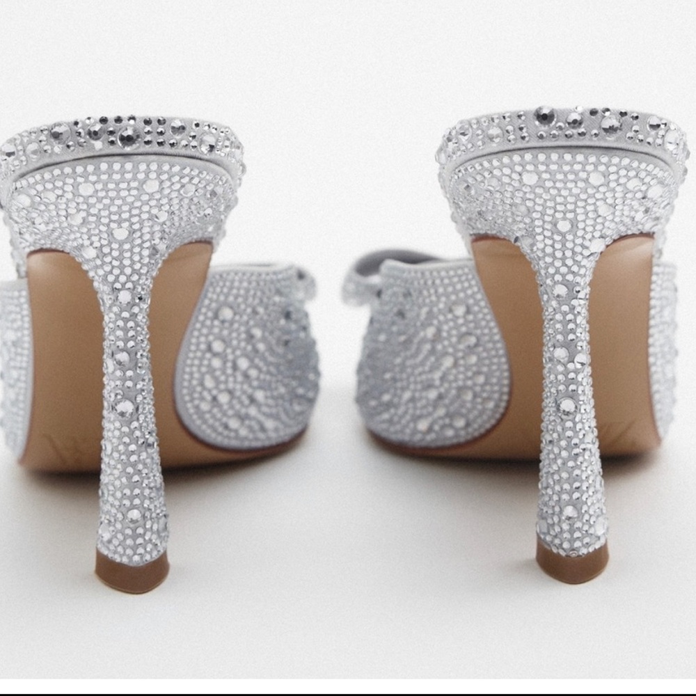 ZARA Rhinestone Mules - Picture 3 of 6